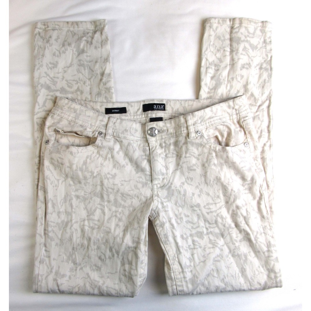 A.N.A. Jeans A New Approach Skinny Beige Animal Print Women's Size 28/6